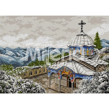 Milena Style Соколски манастир - гоблен със схема конци dmc 1: 1