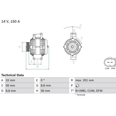Generátor BOSCH 0 986 046 300