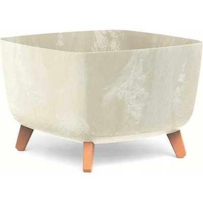 Květináč Prosperplast 39 x 39 x 27 cm plast béžový