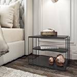 Asir Странична маса LIFON 40x50 см антрацит (AS0708)