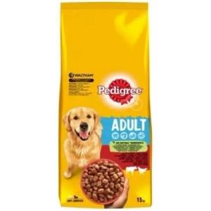 PEDIGREE суха храна за кучета с говеждо, 15 кг