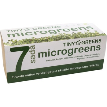 TINY GREENS Microgreens pestovateľská sada sada 7 téglikov