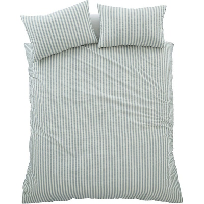 Pineapple Elephant Синьо двойно 3 части спално бельо 200x200 cm Cotton Rich Woven Stripe - Pineapple Elephant (BD/61304/R/DQS/BL)