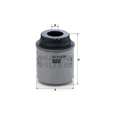 MANN-FILTER Olejový filtr W 712/94 | Zboží Auto