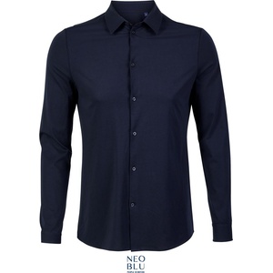 Neoblu 3198 balthazar men / Мъжка риза с дълъг ръкав - нощно синьо xl (24319804604)