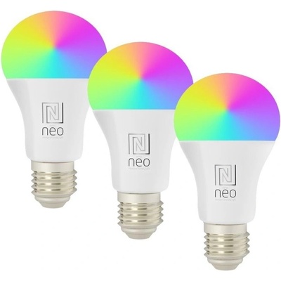 Immax NEO LITE SMART sada 3x žárovka LED E27 11W RGB+CCT barevná a biela stmívatelná Wi-Fi TUYA 07733C