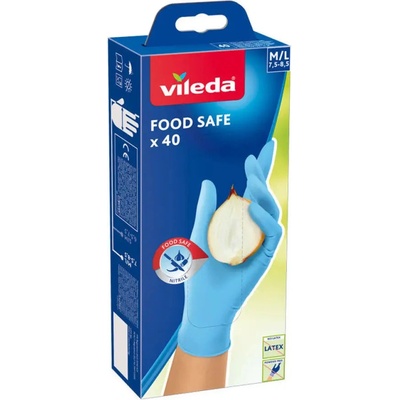 Vileda РЪКАВИЦИ food safe m/l 40 БР vileda (4023103235366)