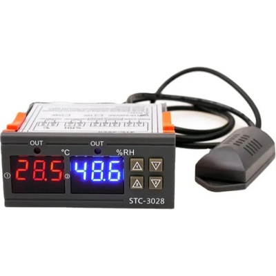 Цифров терморегулатор и влагорегулатор с led дисплей stc-3028