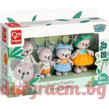 Image 1 of Hape Комплект дървени фигури Семейство коали hape e3528 (h3528)