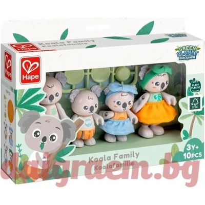 Hape Комплект дървени фигури Семейство коали hape e3528 (h3528)