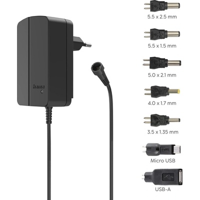 Hama Универсално захранване, регулируемо, 2250mA, 27W, max. 12V, 7 адаптера (223617)