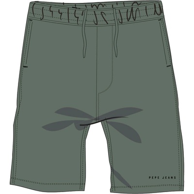 Pepe Jeans Pánské kraťasy M JOGGER SHORT khaki zelená