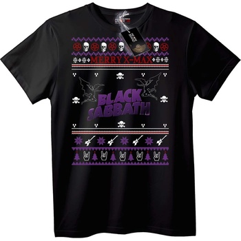 NOONEBRAND Тениска Black Sabbath "Весела Коледа" - XL, White