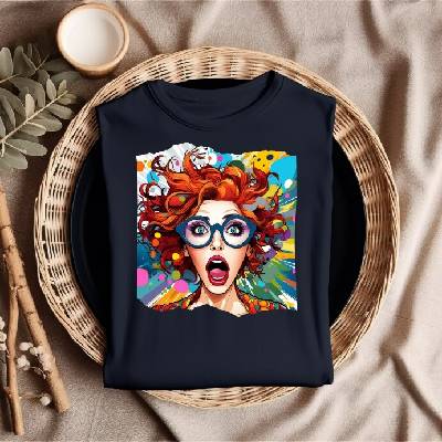 DTF transfer/nažehľovačka Popart Nálepka - výška: A5