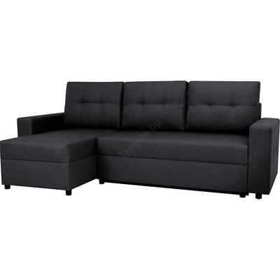 EMS Универсален ъглов диван sevilla с функция сън и склад, антрацит (mt0059)