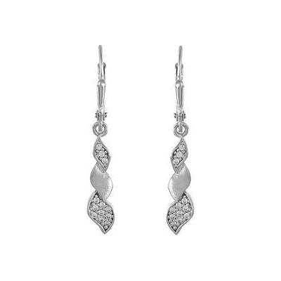 Infinitysilver stříbrné visací náušnice zirkonové OE086