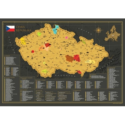 Stírací mapa Česka - 68travel