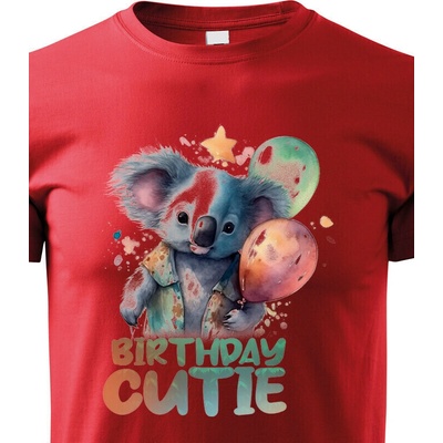 Dětské tričko Birthday cutie Barva Červená Canvas Bezvatriko.cz 2170