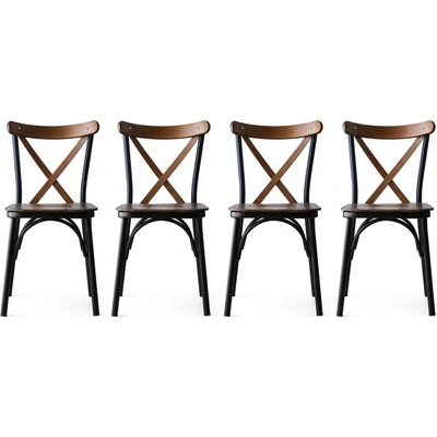 Kalune Design Ekol ořech / černá 4 ks
