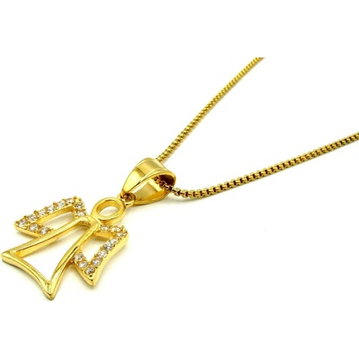 Steel Jewelry Náhrdelník andílek zlatý z chirurgické oceli NH121115