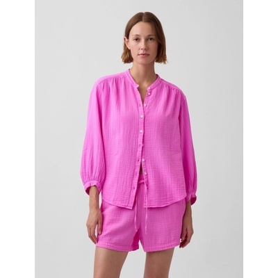 Gap mušelínová oversize košeľa ružová