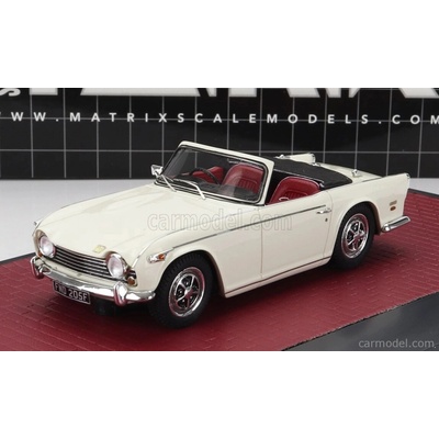 Matrix scale models Triumph Tr5 Cabriolet Open 1967 Bílá 1:43