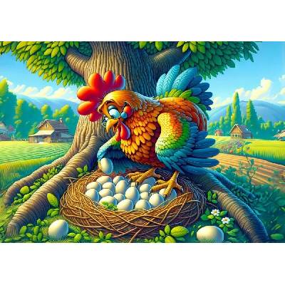 ART Kohút s vajíčkami 25 dielov