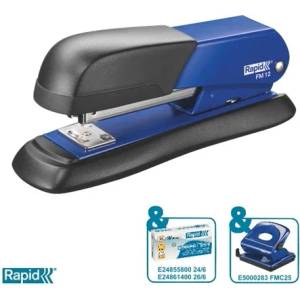 Rapid Съшивател, 24/6, 26/6, 25 листа, rapid "fm12", син 5000275 (5000275)