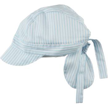 AVE Strážnice Dětský šátek na hlavu s kšiltem Světle modrá / bílá