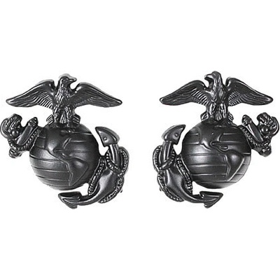 Rothco Odznak SUBDUED MARINE CORP GLOBE & ANCHOR ČERNÝ