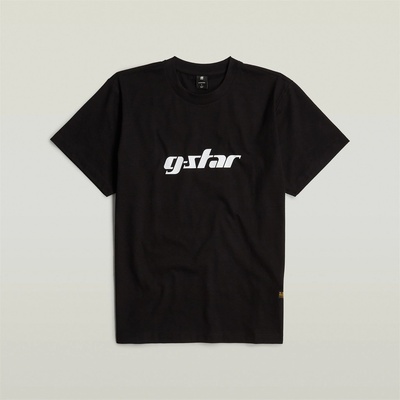 G Star Тениска G Star Cursive T-Shirt - Dk Black