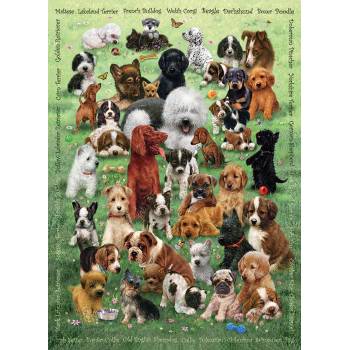 Image 1 of Cobble Hill - Puzzle Family Puzzle: Puppy Love 350 pieces - 350 piese