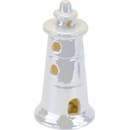 DOMMIO Maják keramický s LED osvetlením biela perleť 14 cm