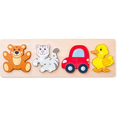 Woody puzzle Baby na doske 4 motívy