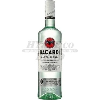 Bacardi Carta Blanca 40% 0,5 l (holá láhev)