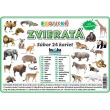 Súbor 24 kariet zvieratá exotické