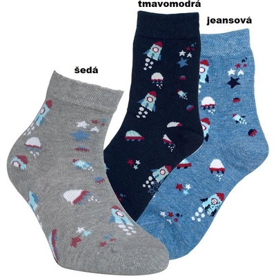 RS Chlapčenské ponožky Space tmavomodrá