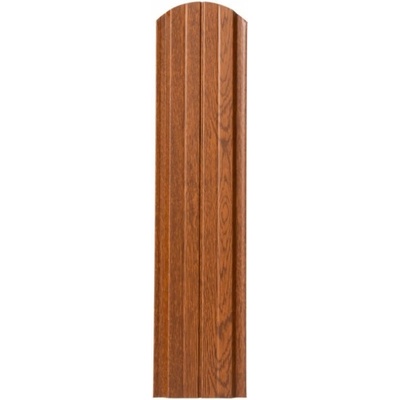 Covernit Plechová plotová doska "plotovka" Unico oblá 80 x 11,5 x 0,9 cm zlatý dub