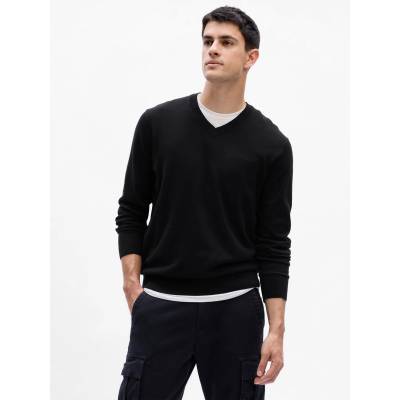 GAP Плетен пуловер с V-образно деколте GAP GAP | Cheren | МЪЖЕ | XS