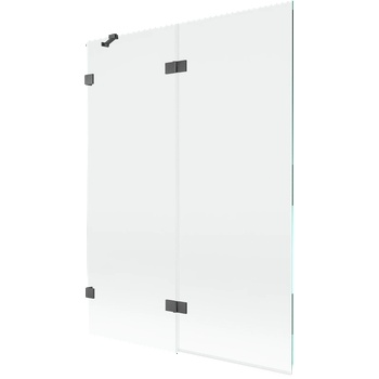 Mexen Lunar параван за вана с 2 крила ляв 130 x 150 см, прозрачен, четкано оръжейно сиво - 897-130-100-66-00-L (897-130-100-66-00-L)