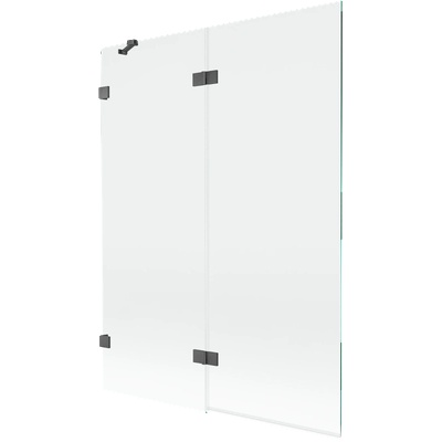 Mexen Lunar параван за вана с 2 крила ляв 130 x 150 см, прозрачен, четкано оръжейно сиво - 897-130-100-66-00-L (897-130-100-66-00-L)