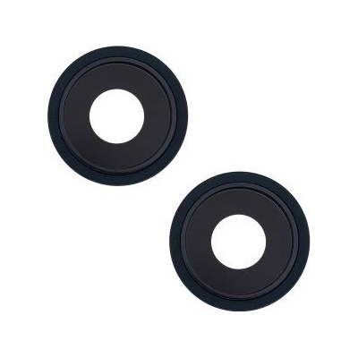 Apple iPhone 13, 13 Mini - Sklíčko Zadní Kamery s Rámem (Midnight) - 2ks, Midnight