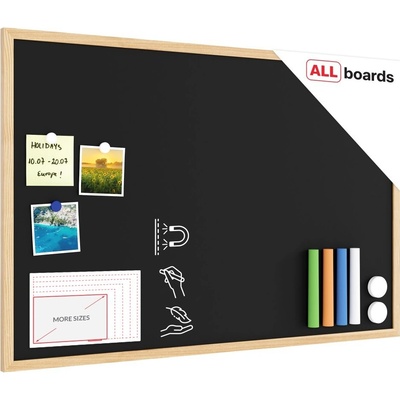 Allboards TM96BKB Magnetická tabule 90 x 60 NATURAL TM96BKB