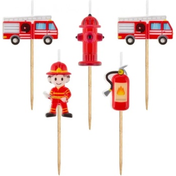 Image 1 of Godan Свещи за торта - Пожарникари 5 бр