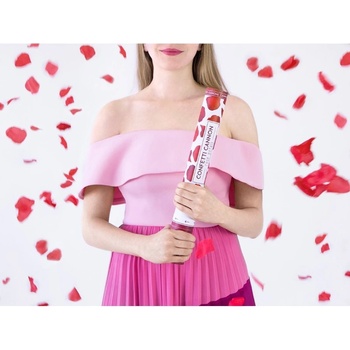 Vystreľovacie LÍSTKY RUŽÍ červené 40cm