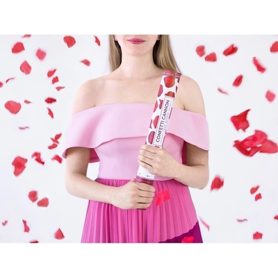 Vystreľovacie LÍSTKY RUŽÍ červené 40cm