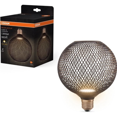 Osram LED Žiarovka DECOR FLAT G125 E27/3,5W/230V 2700K čierna P227559