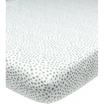 Meyco žerzejové prostěradlo Cheetah forest green 70x140x150