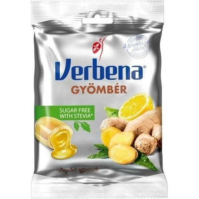 Verbena Light bonbóny Zázvor + Vitamín C bez cukru 60 g