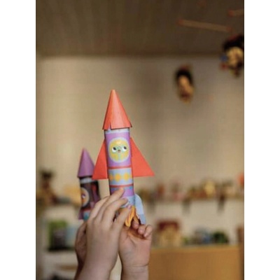 Janod kreatívna sada Origami papierové skladačky Rakety Atelier Mini